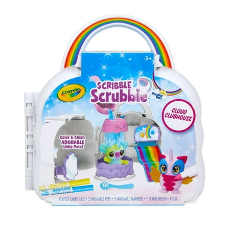 Crayola Scribble Scrubbie Cloud Clubhouse Coloring Set, Beginner Unisex Child, 8 Pieces