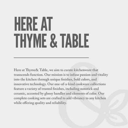 Thyme & Table Non-Stick 5 QT Signature Saute Pan with Glass Lid, Black & Gold