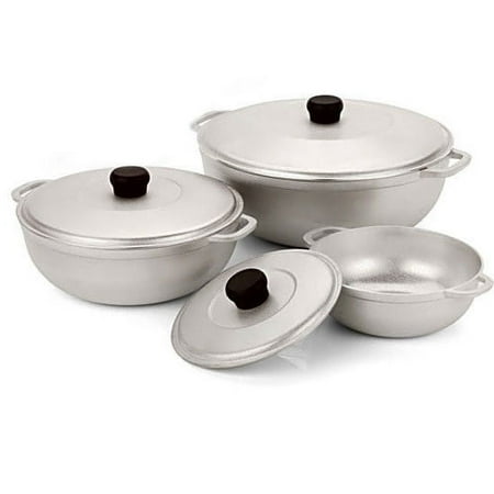 IMUSA 3Pc Colombian Cast Aluminum Caldero or Dutch Oven Set with Lid
