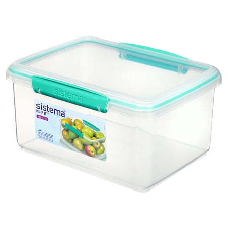 Sistema Klip It Collection Rectangle Food Storage Container, 3Liters, Plastic