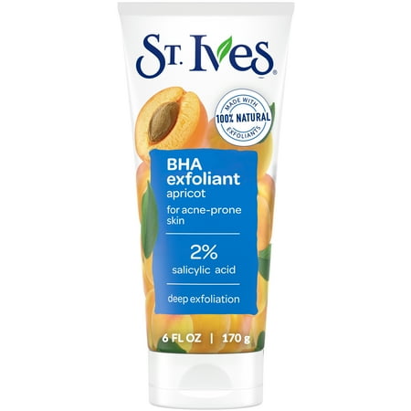 St. Ives BHA Face Exfoliant, Apricot Facial Exfoliator for Acne Prone Skin 6 oz
