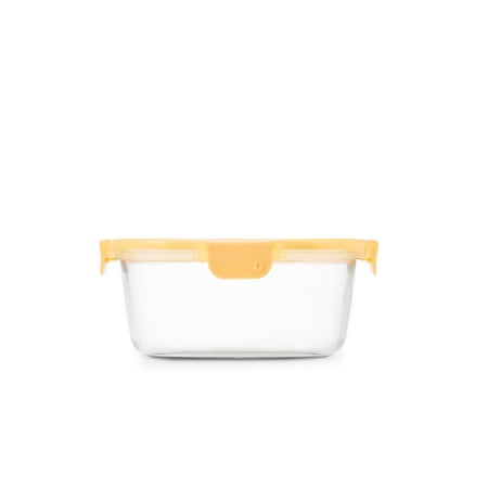 Ello Color Lock 7 Cup Round Glass Food Storage Container