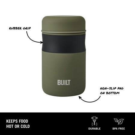 Built 16oz Double Wall Vacuum Insulated Food Jar Sage Green