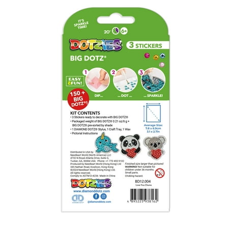 DIAMOND DOTZ? BIG DOTZ? Sticker Pack Love You Chums Diamond Painting Kit