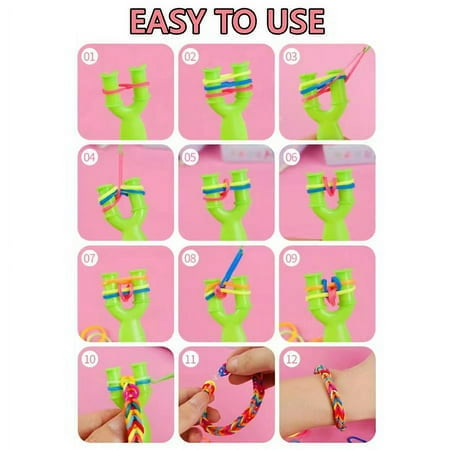 Bracelet Making Kit Loom Rubber Bands Crafts for kids Toys for Girls 8 to 11 Years Jewelry Making Supplies in 23 Colors 1700+ PCS