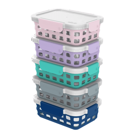Ello Glass 3.4 Cup 27 Ounce Duraglass Food Storage Meal Prep Container Set, 10 Piece