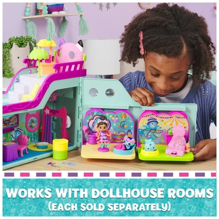 Gabby?s Dollhouse, Gabby Cat Friend Ship Cruise Ship Toy Vehicle Playset, for Kids Age 3 and up