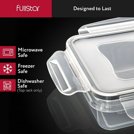 Fullstar 50 pcs Meal Prep Container, Airtight Plastic Food Storage Containers Set