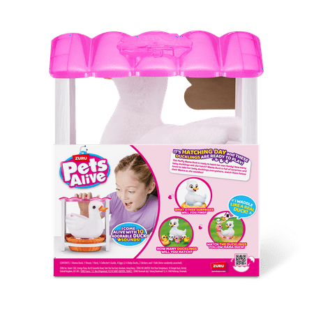 Pets Alive Mama Duck & Baby Surprise, Nurturing Play Surprise Hatching Interactive Girls Toy by ZURU