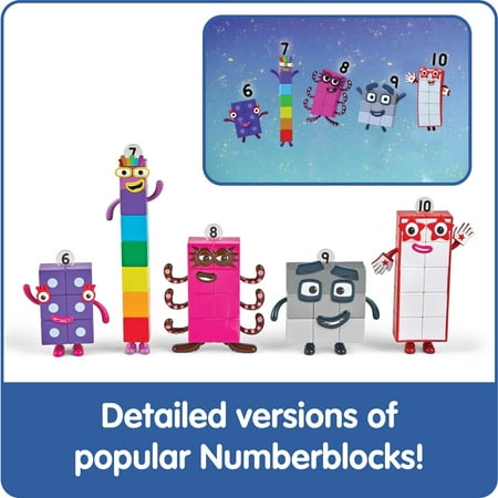 hand2mind Numberblocks? Friends Six to Ten, Toy Character Figures for Kids (5 Pieces)