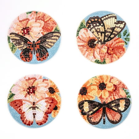 DIAMOND DOTZ? Butterfly Coasters Diamond Painting Kit