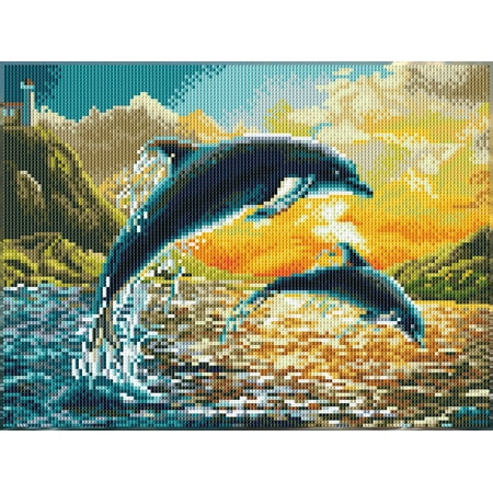 DIAMOND DOTZ? Dolphin Sunset Special Edition Diamond Painting Kit