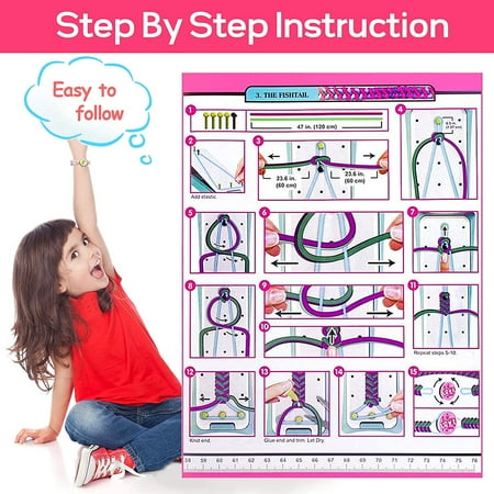 Cool DIY Craft Kits Toys for 6 7 8 9 10 11 12 Years Old Girls, Friendship Bracelet Making Kit, Bracelet String and Travel Activities, Birthday Gifts for Teen Girls
