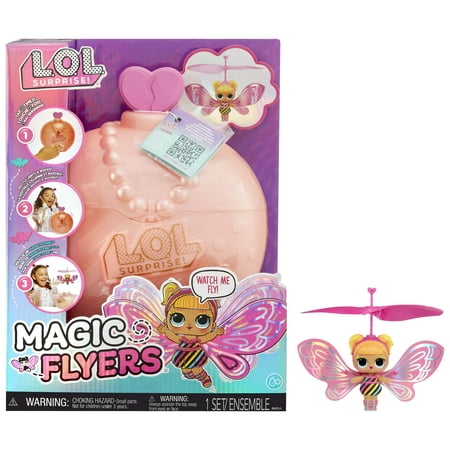 LOL Surprise Magic Flyers: Flutter Star Hand Guided Flying Doll, Collectible, Touch Bottle Unboxing, Gift for Girls Age 6+