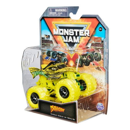 Monster Jam, Official Dragon Monster Truck, Die-Cast Vehicle, 1:64 Scale, Kids Toys for Boys Ages 3 and up