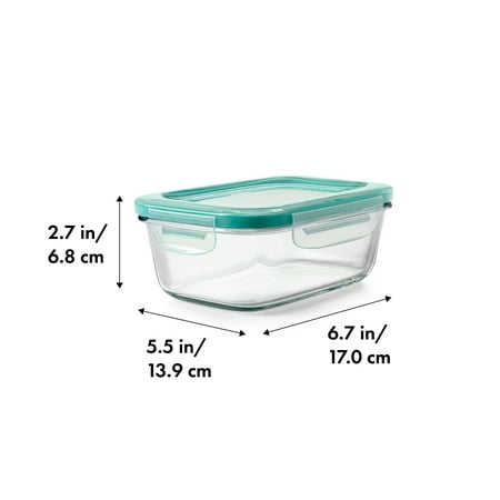 OXO Softworks Smart Seal 3.5 Cup Glass Rectangle Container