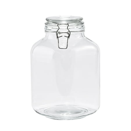 Mainstays Glass 106 oz Lock Lid Storage Jar Canister