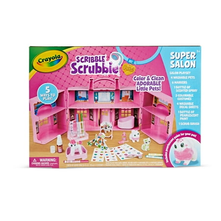 Crayola Scribble Scrubbie Pets Super Salon, Creative Toys for Kids, Coloring Gifts for Girls & Boys, Arts and Crafts, Ages 3+