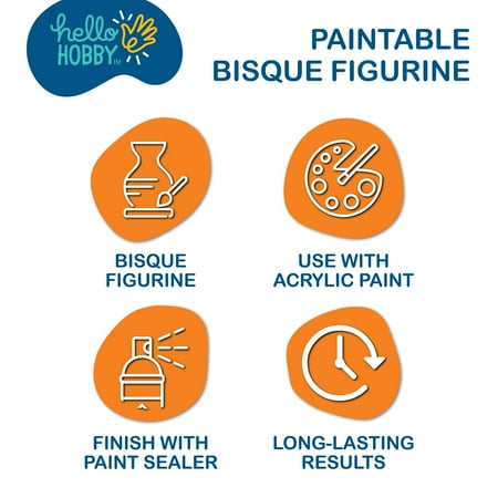 Hello Hobby Paintable Ceramic Game Controller Unpainted for All Ages Unisex .8 oz Art & Craft Kits