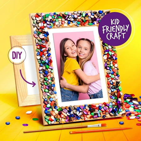 Dan&Darci DIY Mosaic Picture Frame Kit for Kids - Arts and Craft Kits for Girls & Boys - Crafts for 6-14 Year Old - Photo Birthday Gifts, Gift for Teens, Tweens