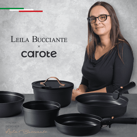 Carote Nonstick Cookware Sets, 19 Pcs Non Stick Pots and Pans Set with Removable Handle, BlackBlack, 20pcs,