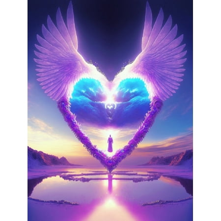 Angel Love 5D DIY Diamond Art Kits for Adults Beginner,Diamond Dots Kits Beads Gem Art Crafts,Home Wall Decor 12 X 16 Inch