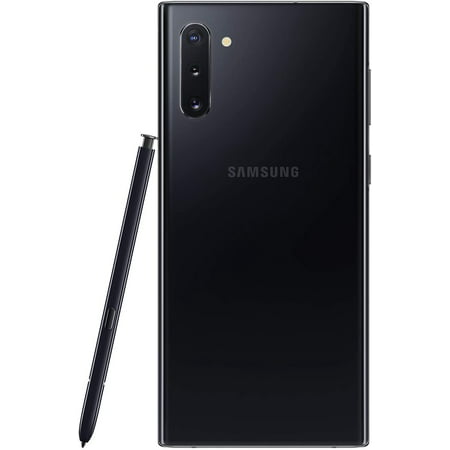 Like New Samsung Galaxy NOTE 10 256GB Black Glow White (SM-N970U1, Factory Unlocked Cell Phones), Black