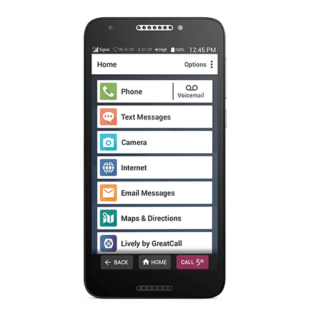 GreatCall Jitterbug Smart2 No-Contract Easy-to-Use 5.5" Smartphone for Seniors