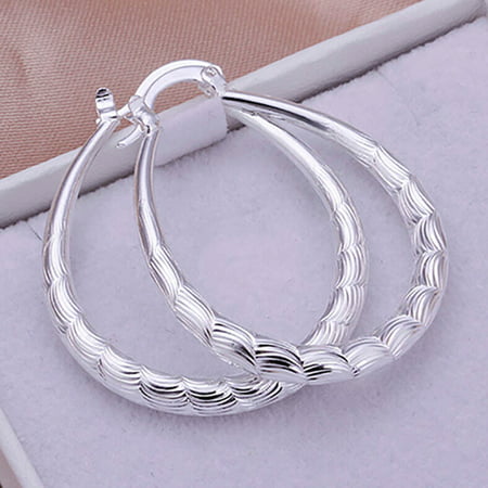 Yesbay 1 Pair Women's Jewelry U Shape Hoop Dangle Earrings Gift, 1 Pair, S