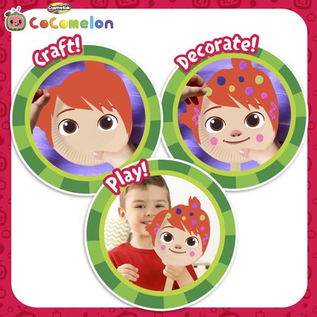 CoComelon Paper Plate Masquerade Craft Kit for Toddlers age 3+ (32 Pieces)
