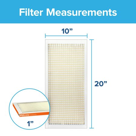 Filtrete 10x20x1, Allergen Defense Micro Particle Reduction HVAC Furnace Air Filter, 800 MPR, 1 Filter