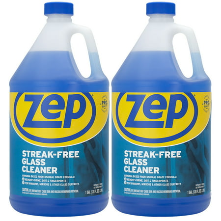 Zep Streak-Free Glass Cleaner 128 Ounce ZU1120128 (2-Pack), Pack of 2