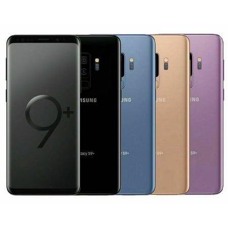 Like New Samsung GALAXY S9+ PLUS Black Purple Blue Factory Unlocked Cell Phones - ALL Carriers, Blue