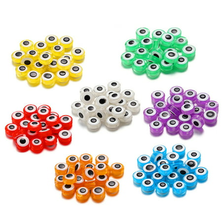 Miuline 450pcs Evil Eye Beads,6mm Flat Round Eye Bracelet Beads 15 Colors For DIY Jewelry Making, 450PCS