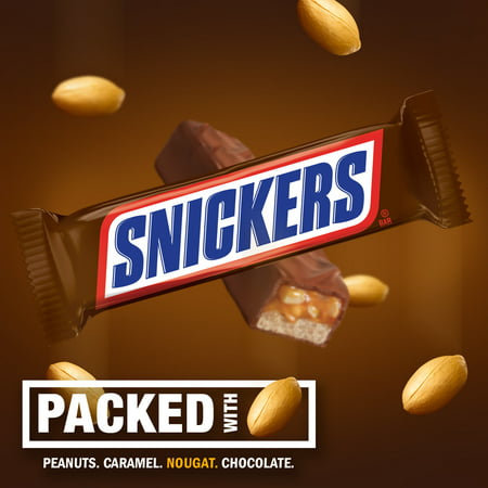 Snickers Full Size Chocolate Candy Bars - 11.16 oz (6 Pack)