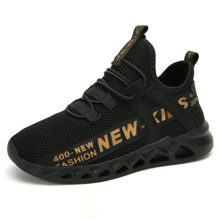 Eashi Winter Boys Girls Sneakers Running Sports Athletic Non-Slip plus svelvet Shoes for Little Kids/Big Kids, Yellow, 1