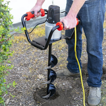 XtremepowerUS 1500W Electric Post Hole Digger Soil Digging Fence Post Plant With 6" Digging Auger Bit Set