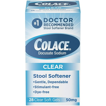 Colace Clear Soft Gels Stool Softener 28 ea (Pack of 4)