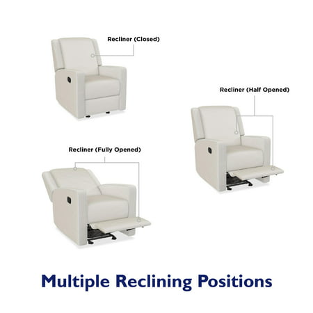 Baby Relax Robyn Rocker Recliner Chair with Pocket Coil Seating, White LinenWhite Linen,