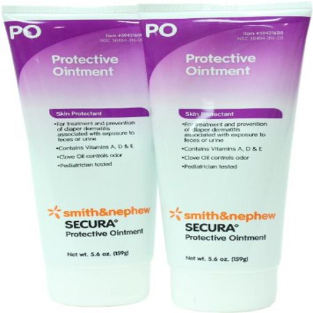 Smith and Nephew SECURA Protective Ointment Skin Protectant 5.6oz Tube (Pack of 2)