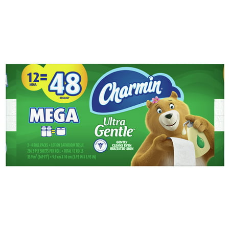 Charmin Ultra Gentle Toilet Paper, 12 Mega Rolls