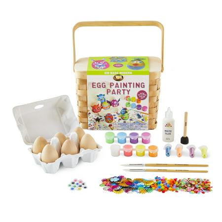 Kid Made Modern Egg Painting Party Craft Kit - Easter Arts and Crafts for Ages 6 and Up