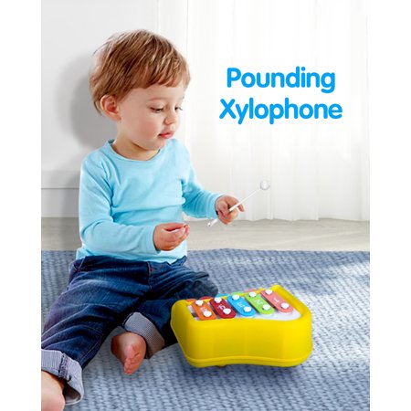 UNIH Baby Piano Xylophone Toy Musical Instrument5 keyboard,