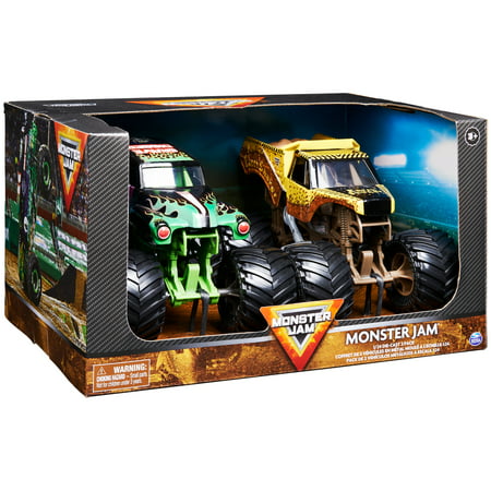 Monster Jam 1:24 Scale Die-cast 2-Pack, Grave Digger and Earth Shaker