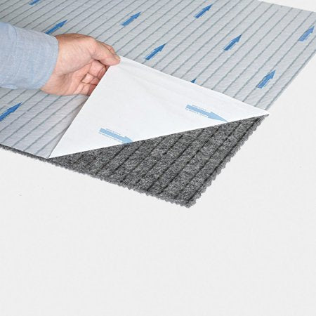 Starboard Sky Gray Carpet Tiles - 24" x 24" Indoor/Outdoor, Peel and Stick Carpet Tiles - 60 sq. ft. per box ? Pack of 15 Tiles, Sky Grey