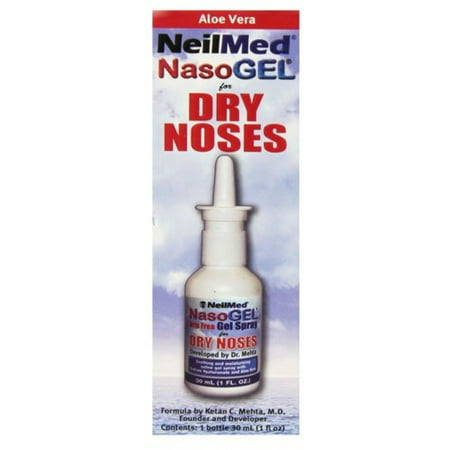 NeilMed NasoGel Drip Free Hydrate Dry and Irritated Nose Spray, 1oz, 2-Pack
