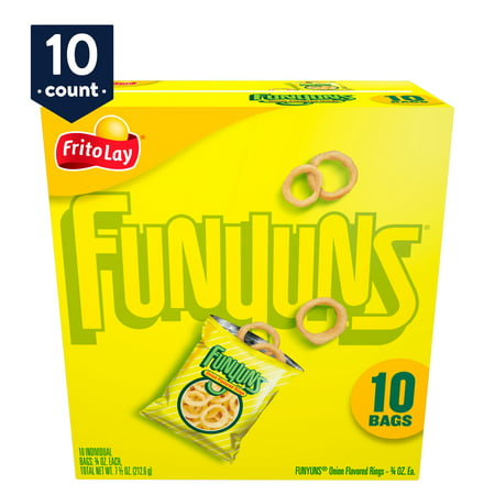 Funyuns Onion Flavored Rings, Crisp Texture, 0.75 oz, 10 count, 10 Count - Box