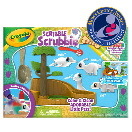 Crayola Scribble Scrubbies Dinosaur Waterfall, Dino Toy, Holiday Toys for KidsGreen,