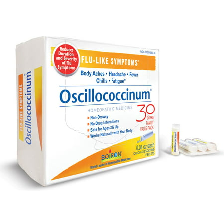 Boiron Oscillococcinum Unit Dose, Homeopathic Medicine for Flu-Like Symptoms, 30 Pellets