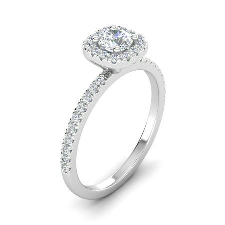 1/2ctw Diamond Halo Engagement Ring in 10k White GoldWhite Gold,